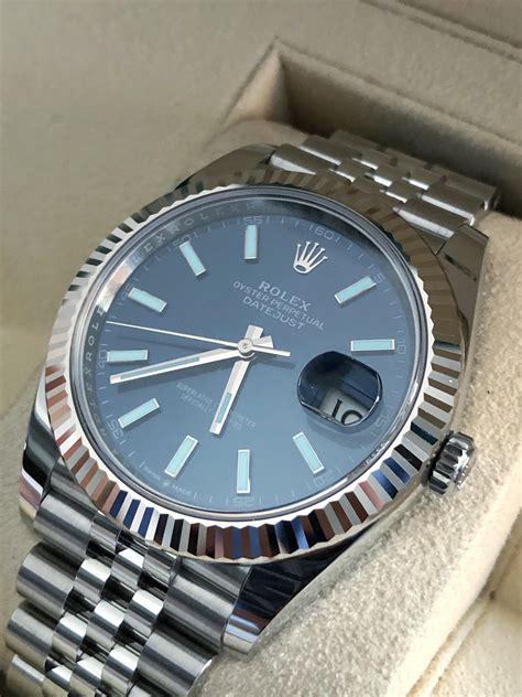 rolex datejust baby blue|rolex datejust blue face 41mm.